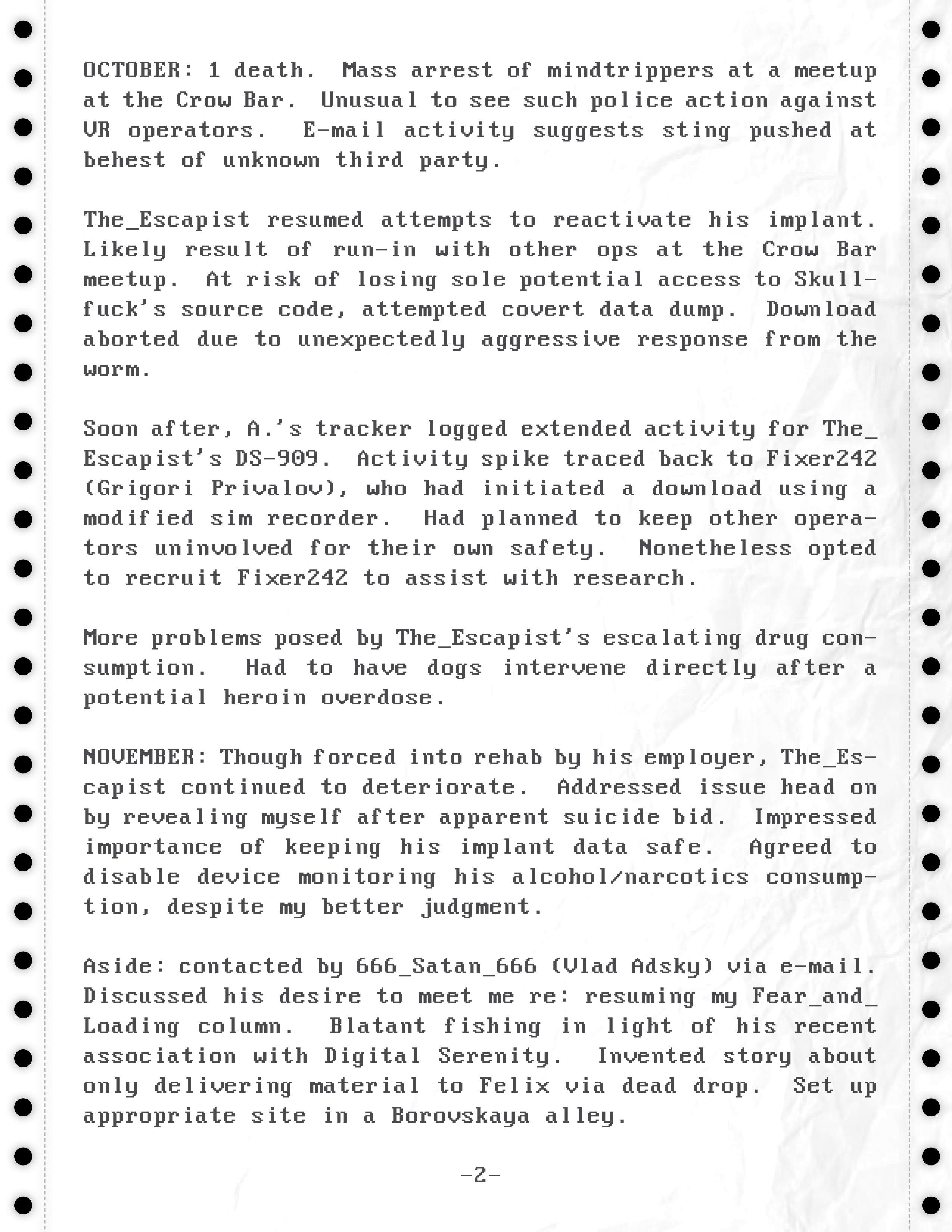 D&W Extras – Sandman’s Journal Part 2